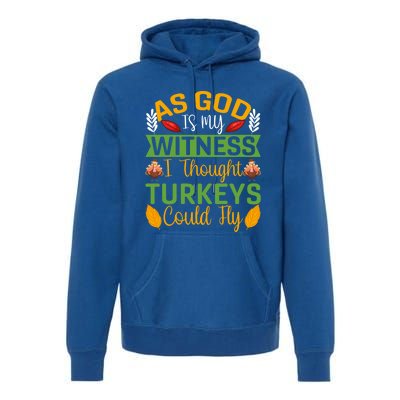 As God Is My Witness I Thought Turkeys Could Fly Gift Premium Hoodie