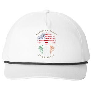 American Grown Irish Roots Ireland Flag Snapback Five-Panel Rope Hat