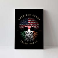 American Grown Irish Roots Ireland Flag Canvas