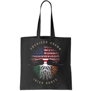 American Grown Irish Roots Ireland Flag Tote Bag