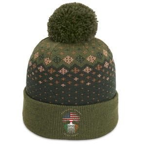 American Grown Irish Roots Ireland Flag The Baniff Cuffed Pom Beanie