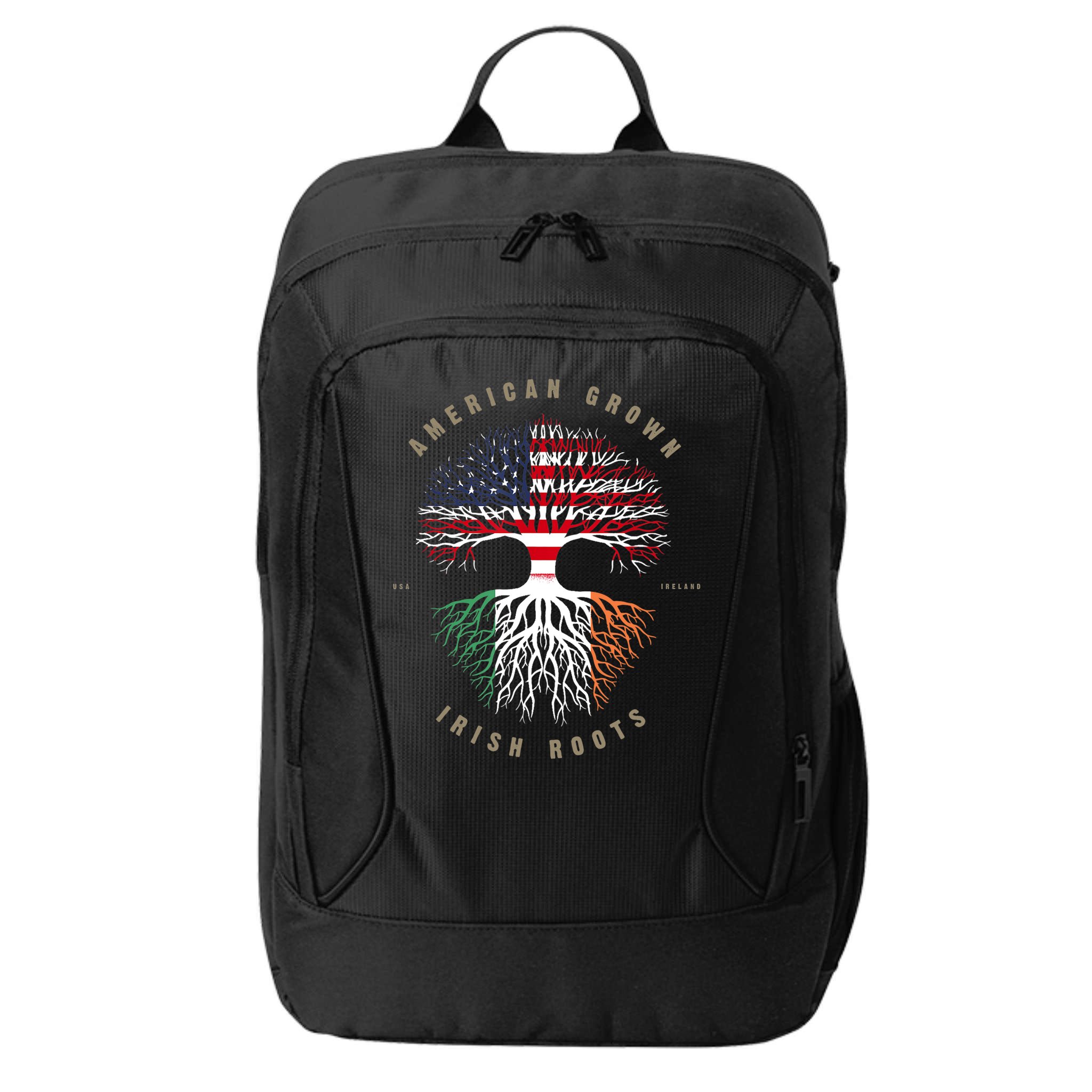 American Grown Irish Roots Ireland Flag TShirt TShirt City Backpack