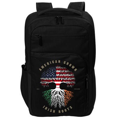 American Grown Irish Roots Ireland Flag TShirt TShirt Impact Tech Backpack