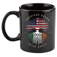 American Grown Irish Roots Ireland Flag TShirt TShirt 11oz C Handle Ceramic Mug