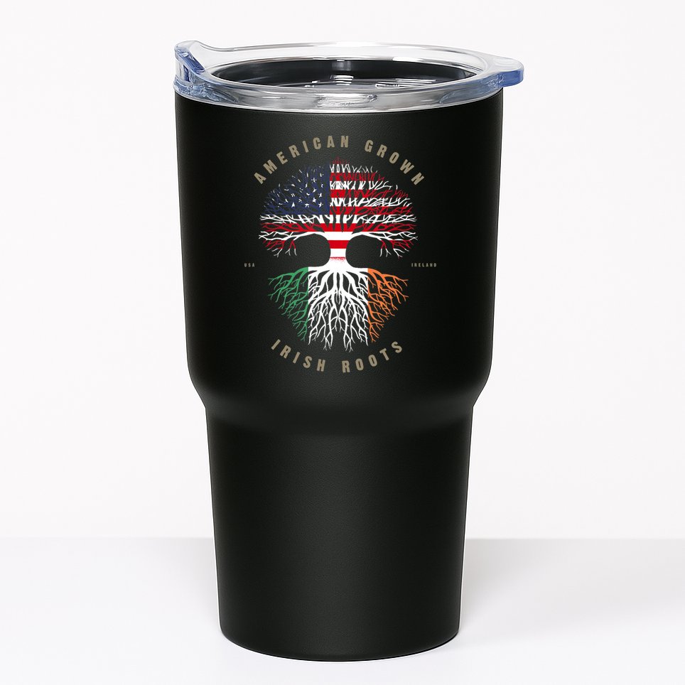 American Grown Irish Roots Ireland Flag TShirt TShirt Tumbler