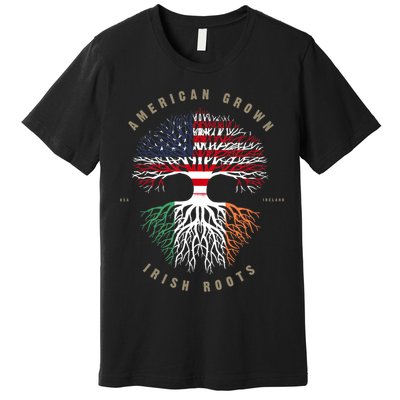 American Grown Irish Roots Ireland Flag TShirt TShirt Premium T-Shirt