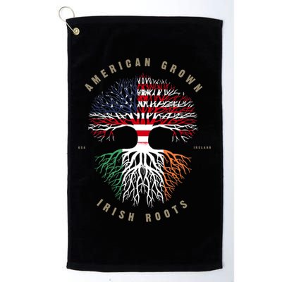American Grown Irish Roots Ireland Flag TShirt TShirt Golf Towel