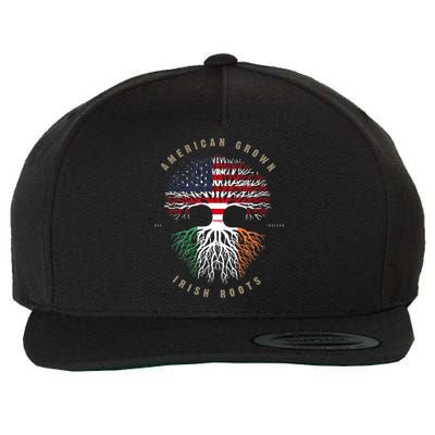 American Grown Irish Roots Ireland Flag TShirt TShirt Wool Snapback Cap