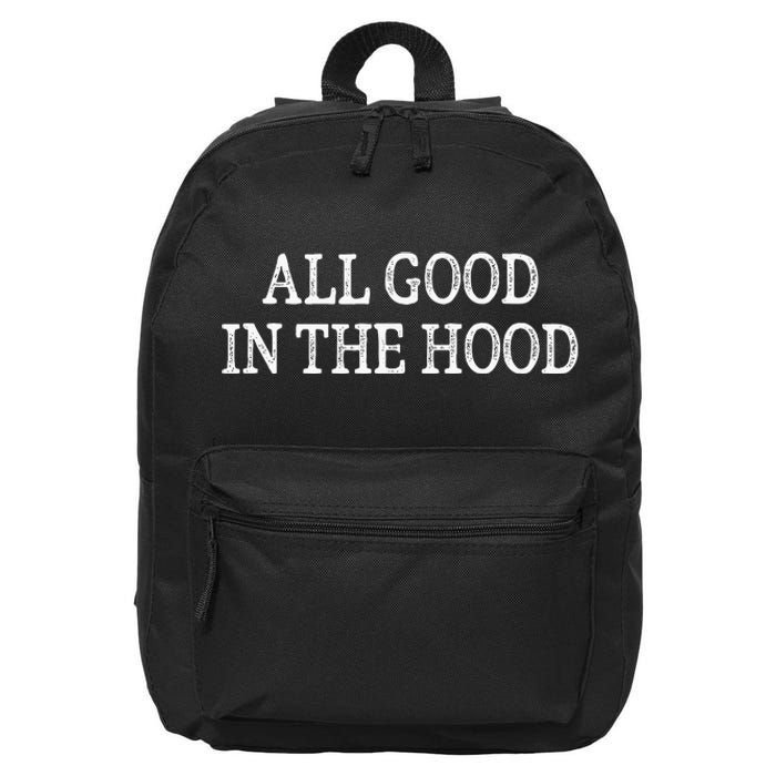 All Good In The Hood Vintage Style 16 in Basic Backpack