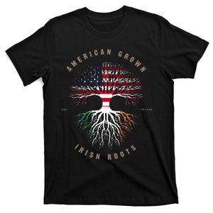 American Grown Irish Roots Ireland Flag T-Shirt