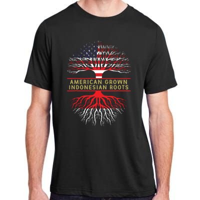 American Grown Indonesian Roots America Indonesia Tree Flag Adult ChromaSoft Performance T-Shirt