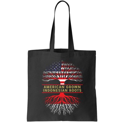 American Grown Indonesian Roots America Indonesia Tree Flag Bag