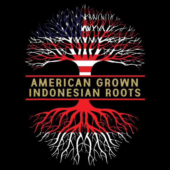 American Grown Indonesian Roots America Indonesia Tree Flag Womens Tank Top