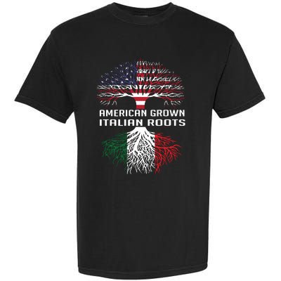 American Grown Italian Roots Italy Flag Proud Garment-Dyed Heavyweight T-Shirt