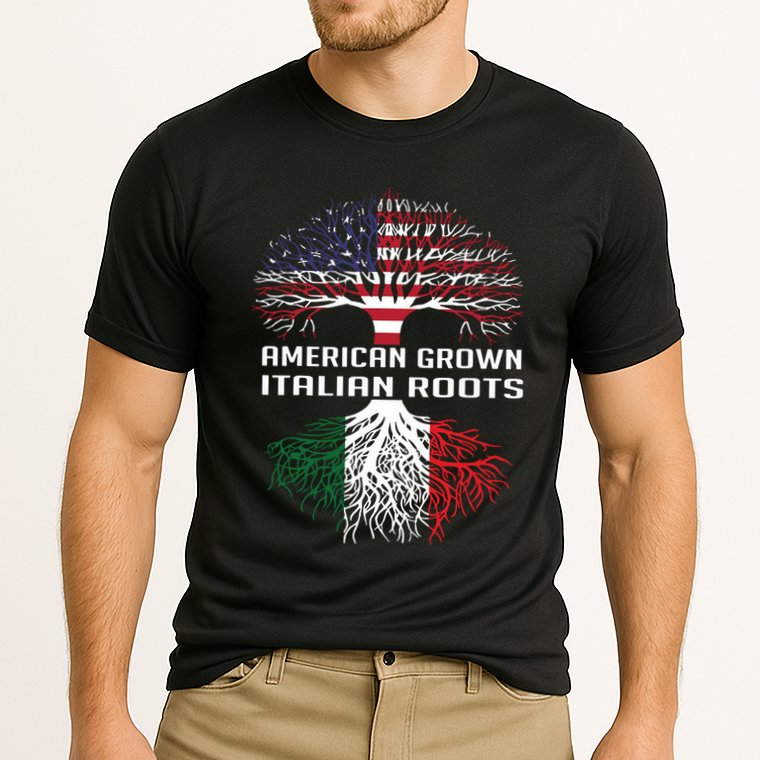 American Grown Italian Roots Italy Flag Proud Cooling Performance Crew T-Shirt