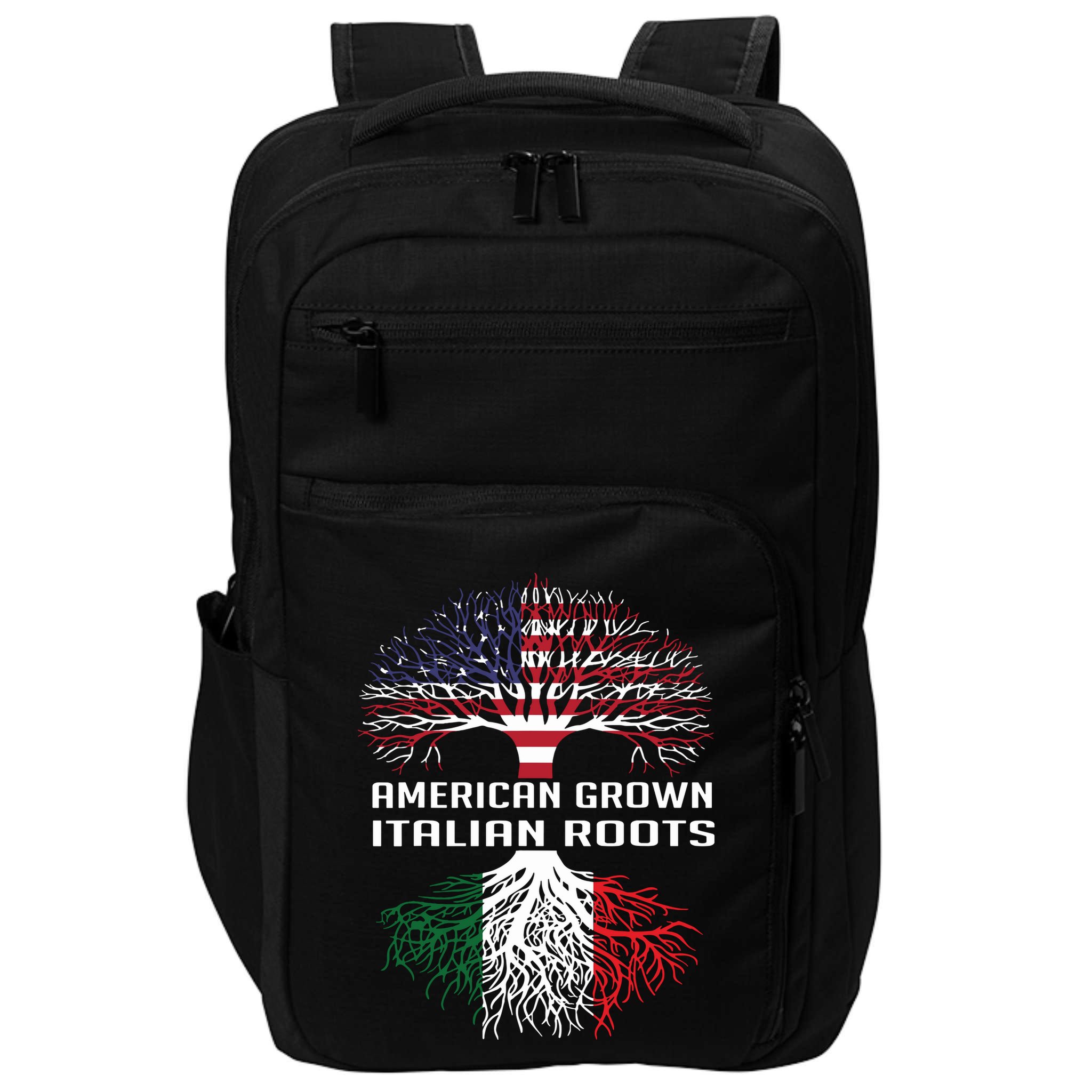 American Grown Italian Roots Italy Flag Proud Impact Tech Backpack