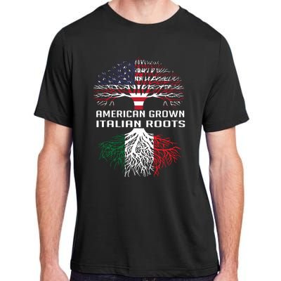 American Grown Italian Roots Italy Flag Proud Adult ChromaSoft Performance T-Shirt