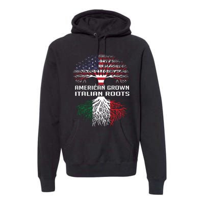 American Grown Italian Roots Italy Flag Proud Premium Hoodie