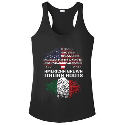 American Grown Italian Roots Italy Flag Proud Ladies PosiCharge Competitor Racerback Tank