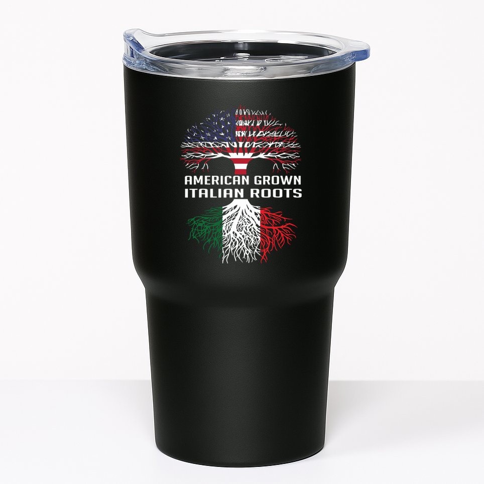 American Grown Italian Roots Italy Flag Proud Tumbler