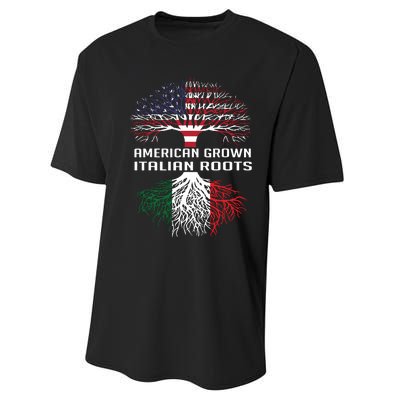 American Grown Italian Roots Italy Flag Proud Performance Sprint T-Shirt