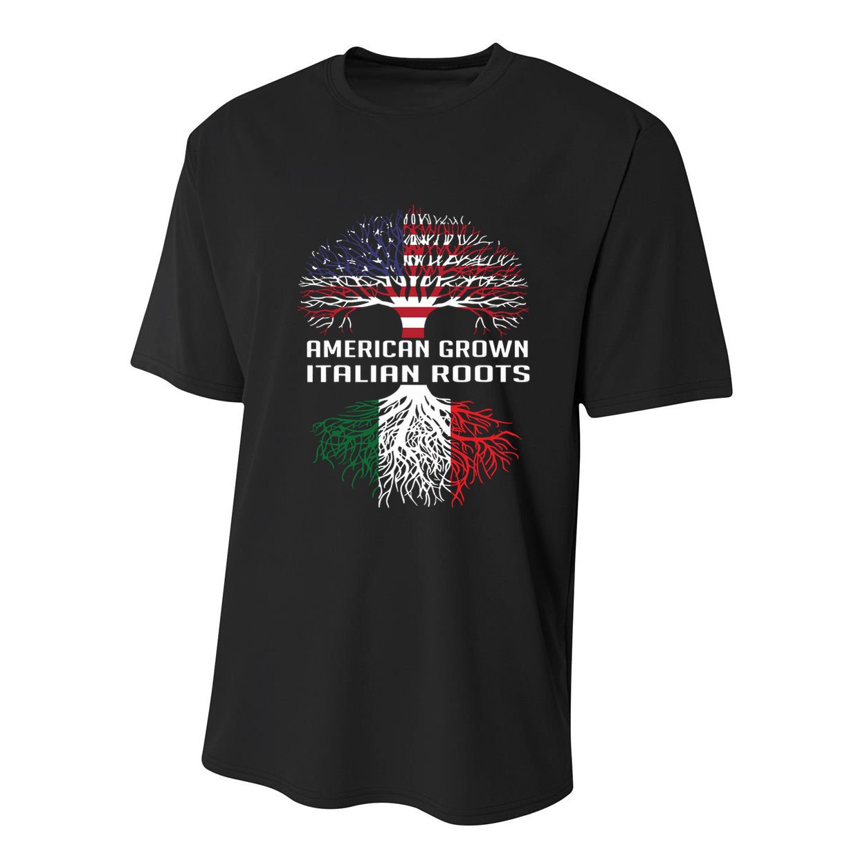American Grown Italian Roots Italy Flag Proud Youth Performance Sprint T-Shirt