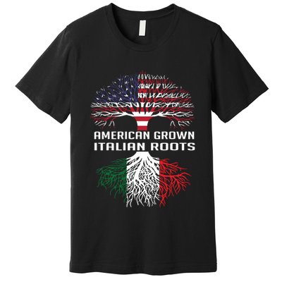 American Grown Italian Roots Italy Flag Proud Premium T-Shirt