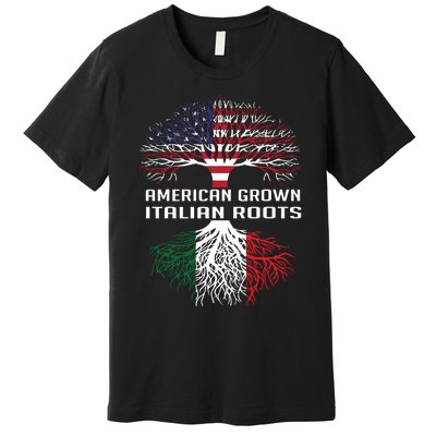 American Grown Italian Roots Italy Flag Proud Premium T-Shirt