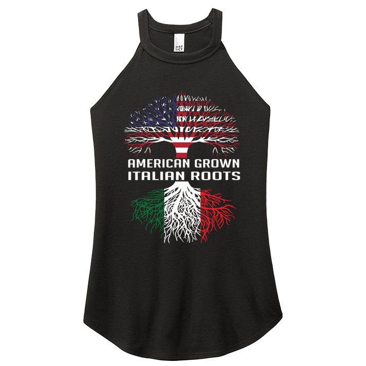American Grown Italian Roots Italy Flag Proud Women's Perfect Tri Rocker Tank