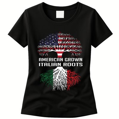 American Grown Italian Roots Italy Flag Proud Womens T-Shirt