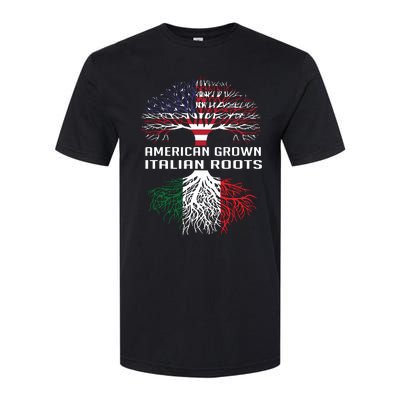 American Grown Italian Roots Italy Flag Proud Softstyle CVC T-Shirt