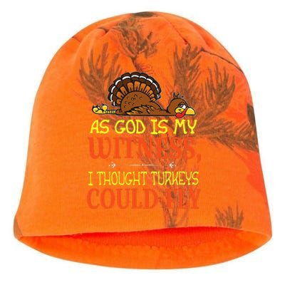 As God Is My Witness I Thought Turkeys Could Fly Kati - Camo Knit Beanie