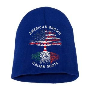 American Grown Italian Roots Family Tree Italy Flag Italian Short Acrylic Beanie