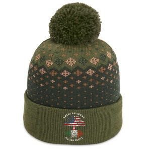 American Grown Italian Roots Family Tree Italy Flag Italian The Baniff Cuffed Pom Beanie