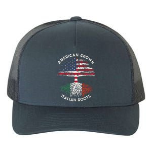 American Grown Italian Roots Family Tree Italy Flag Italian Yupoong Adult 5-Panel Trucker Hat