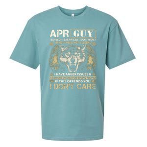 April Guy I Served I Sacrificed I Don't Regret Wolf Funny Gift Sueded Cloud Jersey T-Shirt