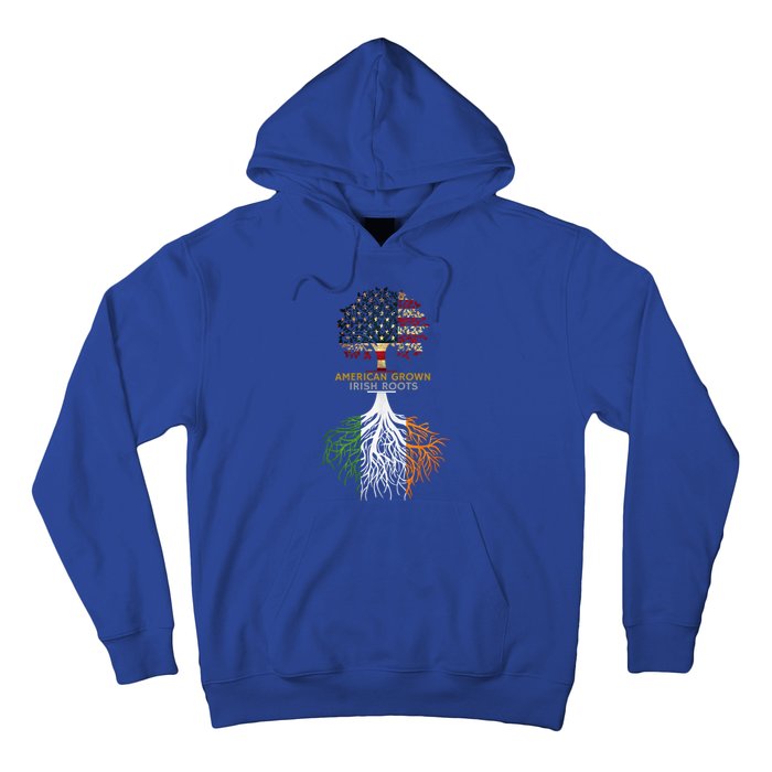 American Grown Irish Roots Ireland And Usa Flags Gift Hoodie