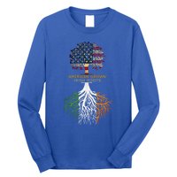 American Grown Irish Roots Ireland And Usa Flags Gift Long Sleeve Shirt