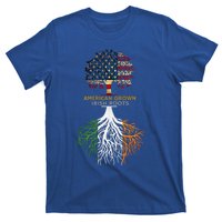 American Grown Irish Roots Ireland And Usa Flags Gift T-Shirt