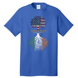 American Grown Irish Roots Ireland And Usa Flags Gift Tall T-Shirt