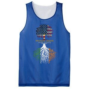 American Grown Irish Roots Ireland And Usa Flags Gift Mesh Reversible Basketball Jersey Tank