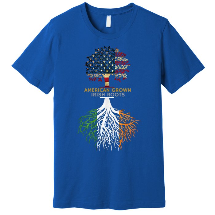 American Grown Irish Roots Ireland And Usa Flags Gift Premium T-Shirt