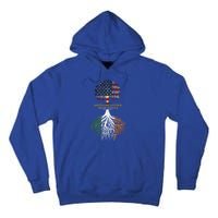 American Grown Irish Roots Ireland And Usa Flags Gift Tall Hoodie