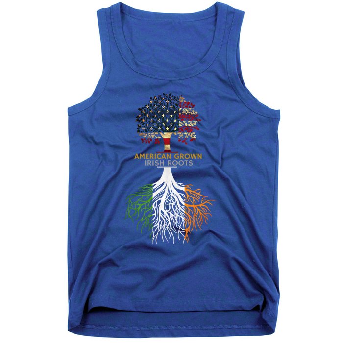 American Grown Irish Roots Ireland And Usa Flags Gift Tank Top