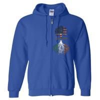 American Grown Irish Roots Ireland And Usa Flags Gift Full Zip Hoodie