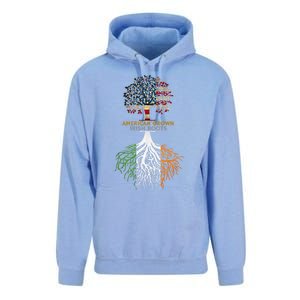 American Grown Irish Roots Ireland And Usa Flags Gift Unisex Surf Hoodie