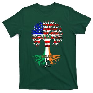 American Grown Irish Roots Ireland Flag T-Shirt