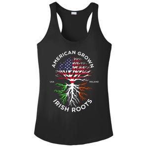 American Grown Irish Roots Ireland Flag St Patrick Day Ladies PosiCharge Competitor Racerback Tank