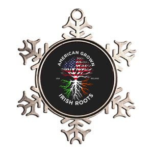 American Grown Irish Roots Ireland Flag St Patrick Day Metallic Star Ornament