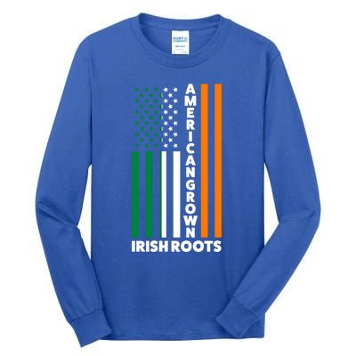 American Grown Irish Roots Irland Irish Flag Great Gift Tall Long Sleeve T-Shirt